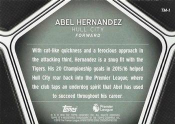 2016 Stadium Club Premier League - Team Marks #TM-1 Abel Hernandez Back
