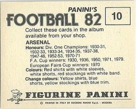 1981-82 Panini Football 82 (UK) #10 Team Group Back