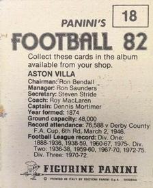 1981-82 Panini Football 82 (UK) #18 Club Badge Back