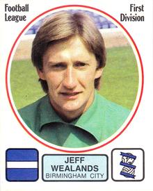 1981-82 Panini Football 82 (UK) #34 Jeff Wealands Front