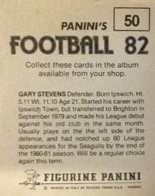 1981-82 Panini Football 82 (UK) #50 Gary Stevens Back