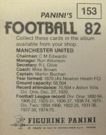 1981-82 Panini Football 82 (UK) #153 Club Badge Back