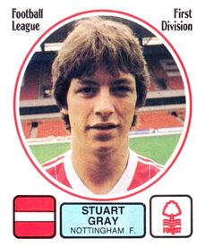 1981-82 Panini Football 82 (UK) #189 Stuart Gray Front