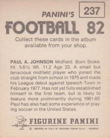 1981-82 Panini Football 82 (UK) #237 Paul A Johnson Back