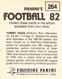 1981-82 Panini Football 82 (UK) #264 Tommy Craig Back