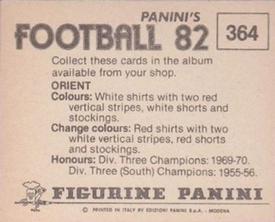 1981-82 Panini Football 82 (UK) #364 Team Group Back