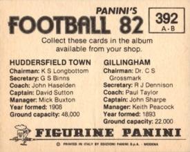 1981-82 Panini Football 82 (UK) #392 Club Badge Back