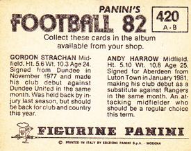 1981-82 Panini Football 82 (UK) #420 Andy Harrow / Gordon Strachan Back