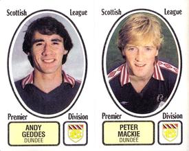 1981-82 Panini Football 82 (UK) #446 Andy Geddes / Peter Mackie Front