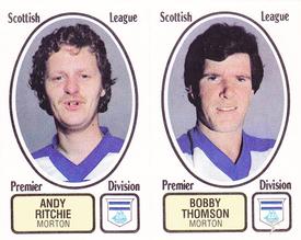 1981-82 Panini Football 82 (UK) #474 Andy Ritchie / Bobby Thomson Front