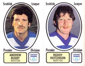 1981-82 Panini Football 82 (UK) #475 Andrew Busby / Roddy Hutchison Front