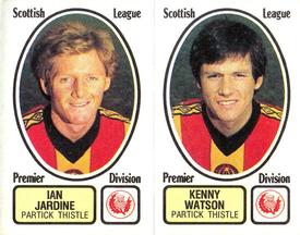 1981-82 Panini Football 82 (UK) #483 Ian Jardine / Kenny Watson Front