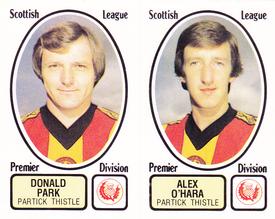 1981-82 Panini Football 82 (UK) #484 Donald Park / Alex O'Hara Front