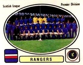 1981-82 Panini Football 82 (UK) #486 Rangers Team Group Front