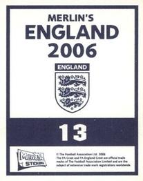 2006 Merlin England #13 Gary Neville Back