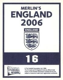 2006 Merlin England #16 Ashley Cole Back