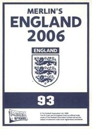 2006 Merlin England #93 Frank Lampard Back