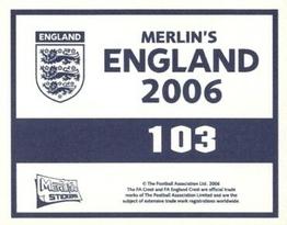 2006 Merlin England #103 Peter Crouch Back