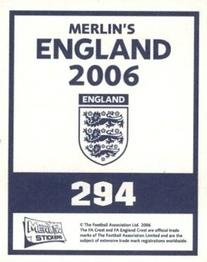2006 Merlin England #294 Cristian Zaccardo Back