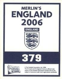 2006 Merlin England #379 Sylvain Wiltord Back