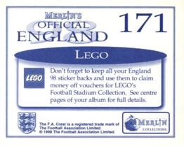 1998 Merlin Official England #171 David Platt Back