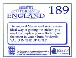 1998 Merlin Official England #189 Kevin Gallacher / Gordon Durie Back