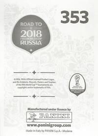 2017 Panini Road To 2018 FIFA World Cup Stickers #353 Esteban Dreer Back