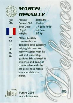 2004 Futera World Football Foil #7 Marcel Desailly Back