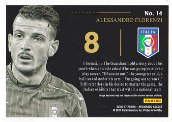 2017 Panini Aficionado #14 Alessandro Florenzi Back