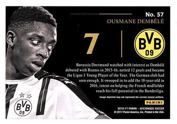 2017 Panini Aficionado #57 Ousmane Dembele Back