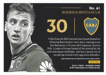 2017 Panini Aficionado #61 Rodrigo Bentancur Back