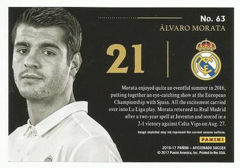 2017 Panini Aficionado #63 Alvaro Morata Back