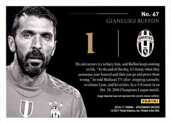 2017 Panini Aficionado #67 Gianluigi Buffon Back