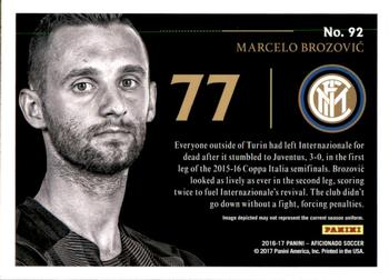 2017 Panini Aficionado #92 Marcelo Brozovic Back