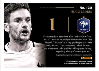 2017 Panini Aficionado #120 Hugo Lloris Back