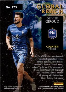 2017 Panini Aficionado #173 Olivier Giroud Back