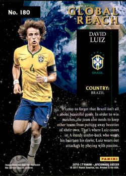 2017 Panini Aficionado #180 David Luiz Back