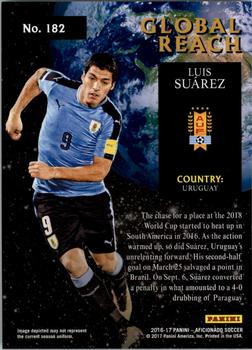 2017 Panini Aficionado #182 Luis Suarez Back