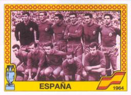 1988 Panini UEFA Euro 88 #7 Team Spain 1964 Front