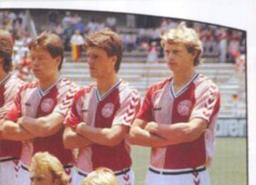 1988 Panini UEFA Euro 88 #100 Team Denmark Front