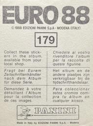 1988 Panini UEFA Euro 88 #179 John Barnes Back