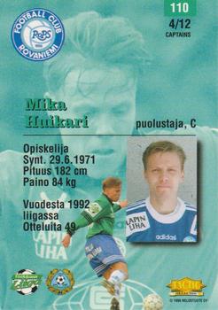 1996 Tactic #110 Mika Huikari Back