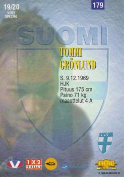1996 Tactic #179 Tommi Grönlund Back