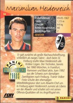 1994 Panini Premium Bundesliga #14 Maximilian Heidenreich Back