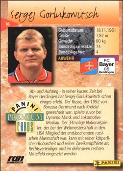 1994 Panini Premium Bundesliga #16 Sergej Gorlukowitsch Back