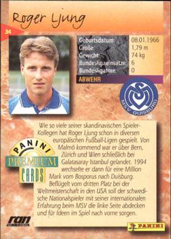 1994 Panini Premium Bundesliga #34 Roger Ljung Back