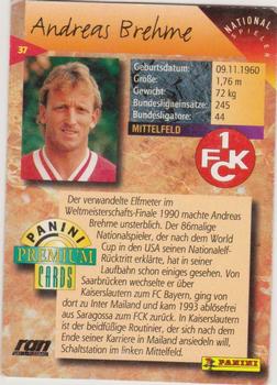 1994 Panini Premium Bundesliga #37 Andreas Brehme Back
