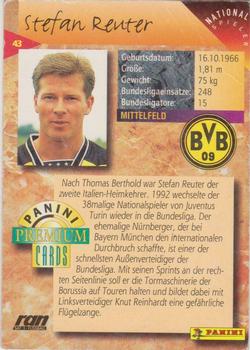 1994 Panini Premium Bundesliga #43 Stefan Reuter Back