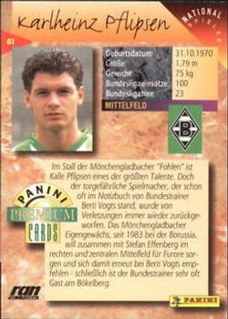 1994 Panini Premium Bundesliga #61 Karlheinz Pflipsen Back