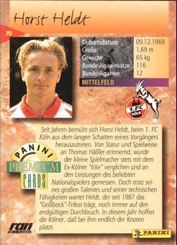 1994 Panini Premium Bundesliga #70 Horst Heldt Back